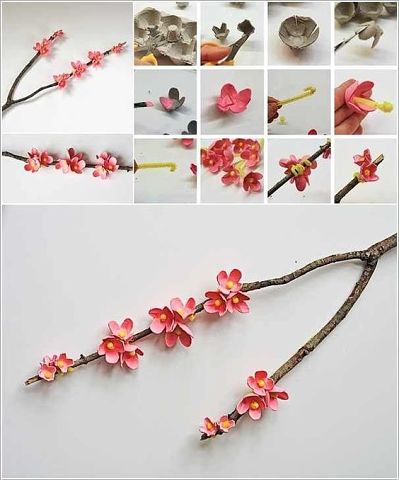 Наши люди готовы творить из любых материалов, даже из яичных лотков! handmake,поделки для сада,поделки своими руками,разное