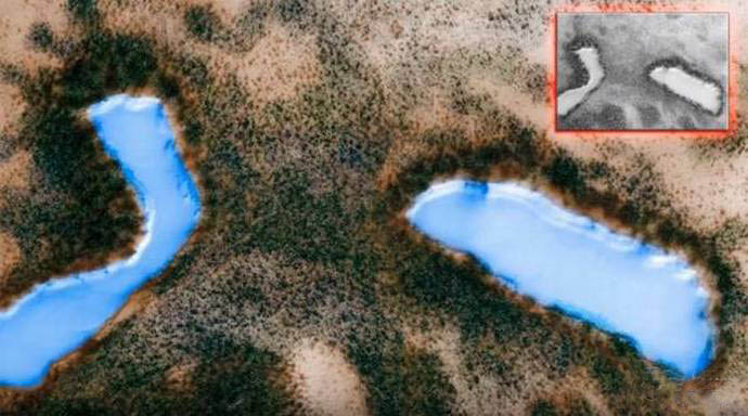 На Марсе есть озера и зеленая растительность?