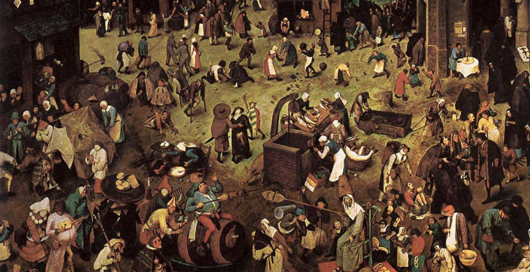 Битва Масленицы и Поста — картина Питера Брейгеля Старшего (1559)