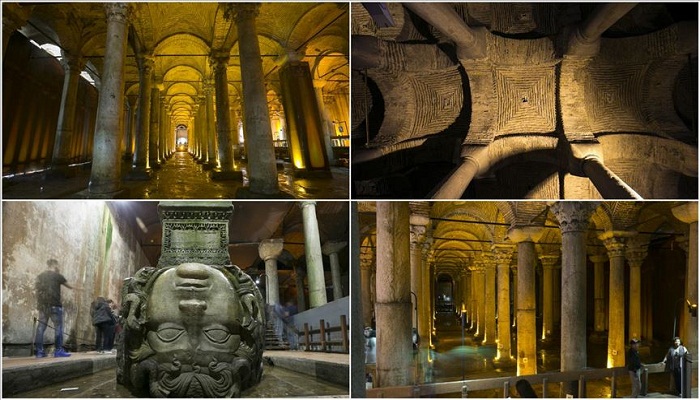 Цистерна Базилика – древний подземный резервуар для воды размером с огромный дворец культура,сооружения,Стамбул,Цистерна Базилика