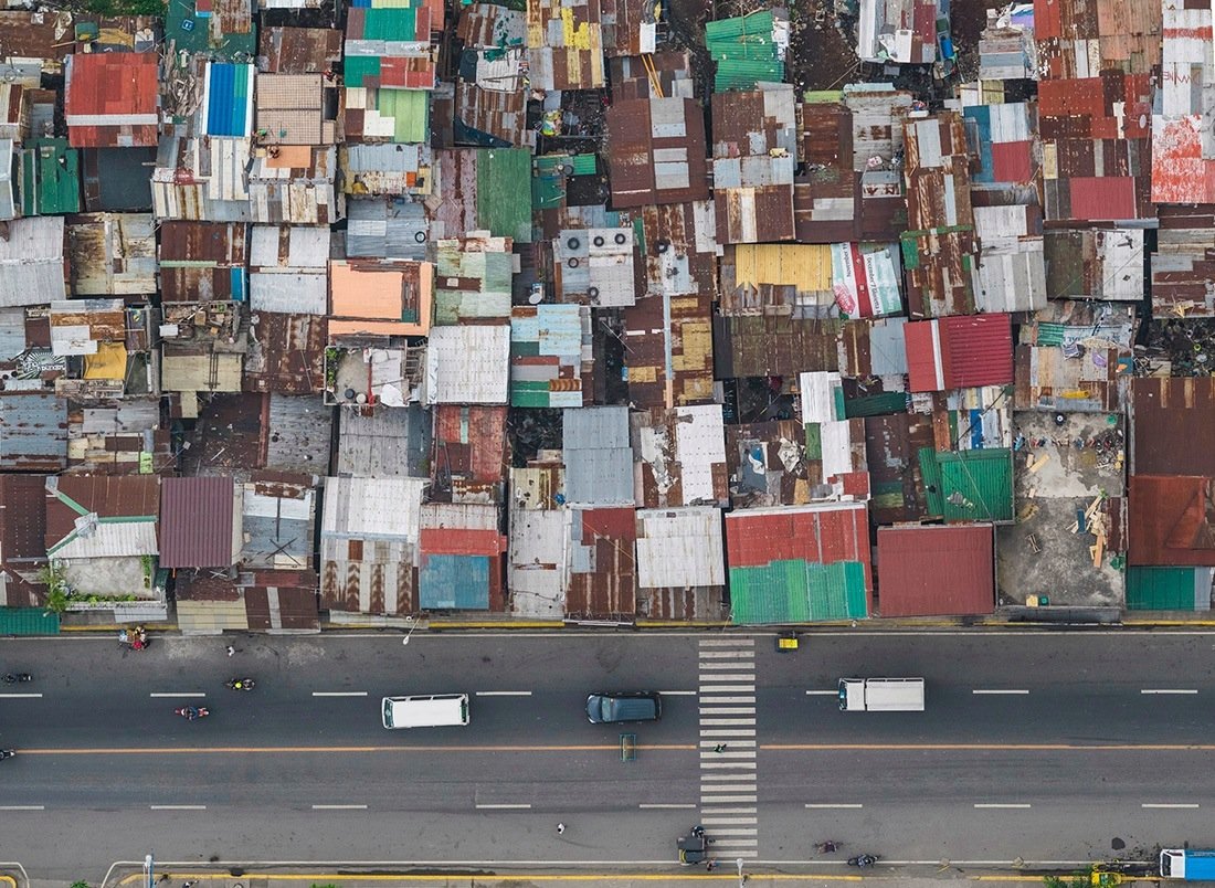 Трущобы Манилы с высоты птичьего полета