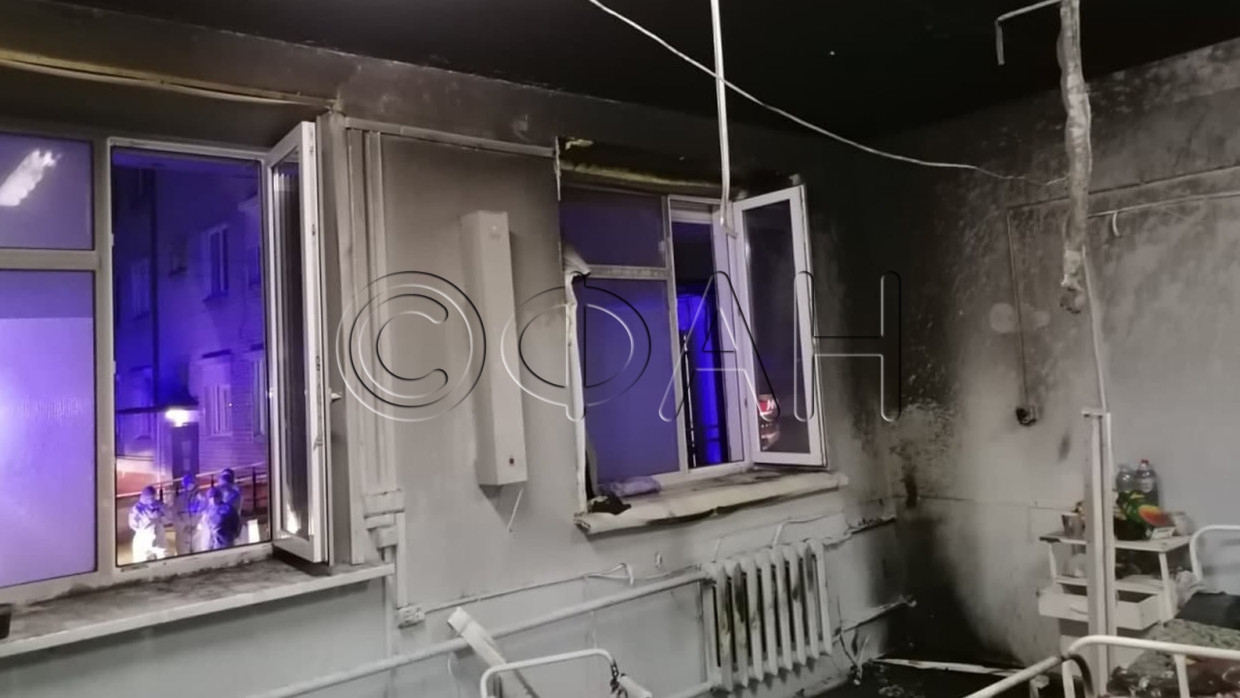 ФАН публикует фото сгоревшей больницы в Ярославле Происшествия