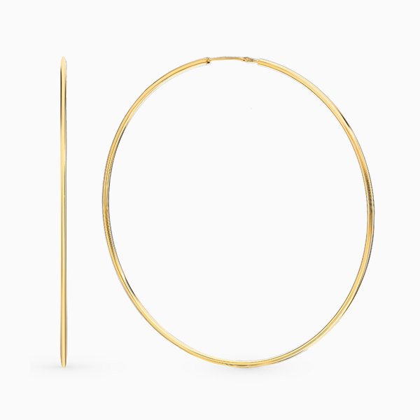 Серьги-кольца SL, желтое золото