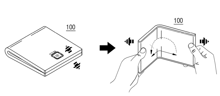В Samsung придумали гибкий смартфон с оригинальной системой складывания новости,смартфон,статья,технологии