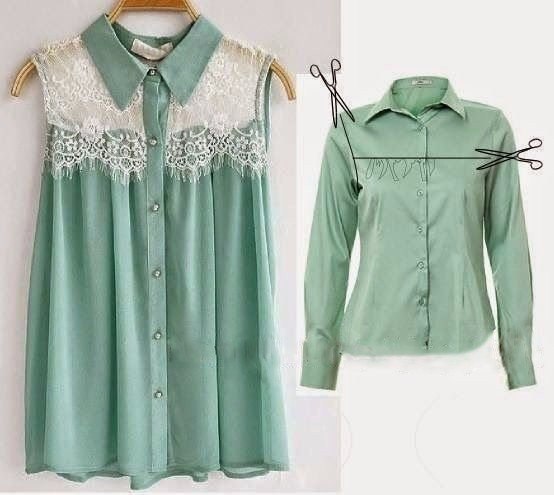 Возьмите совсем немного кружева, чтобы потрясающе обновить старую одежду Возьмите совсем немного кружева, чтобы потрясающе обновить старую одежду женские хобби