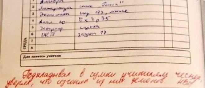 30 записей в дневниках непослушных учеников, которые заставят улыбнуться дневники,интересное,школа,юмор и курьезы