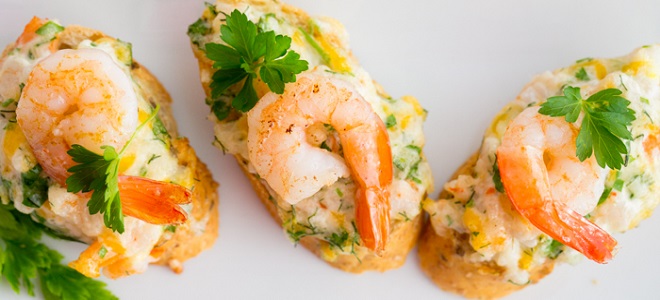 бутерброды с креветками