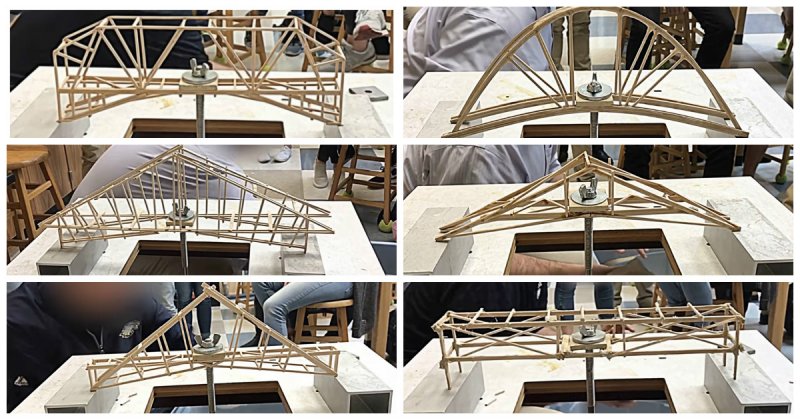 Какая из деревянных моделей мостов, сделанных студентами, самая прочная? видео, мост, преподаватель, проверка