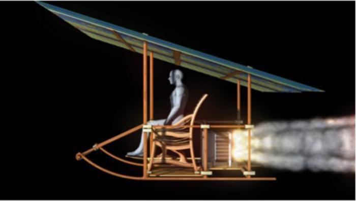 Модель ракетного кресла Вань Ху.