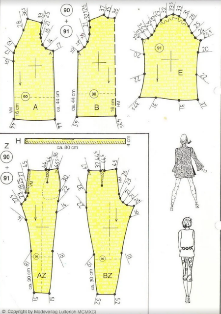 Выкройки одежды из Германии № 18 Лучевой крой