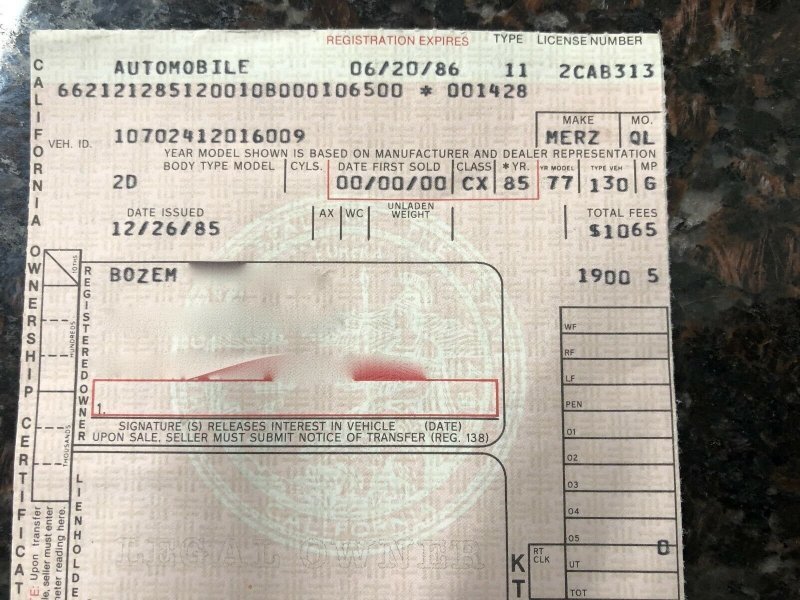 Пенсионерка продала купе Mercedes 450 SLC AMG, которым владела 42 года Пенсионерка продала купе Mercedes 450 SLC AMG, которым владела 42 года