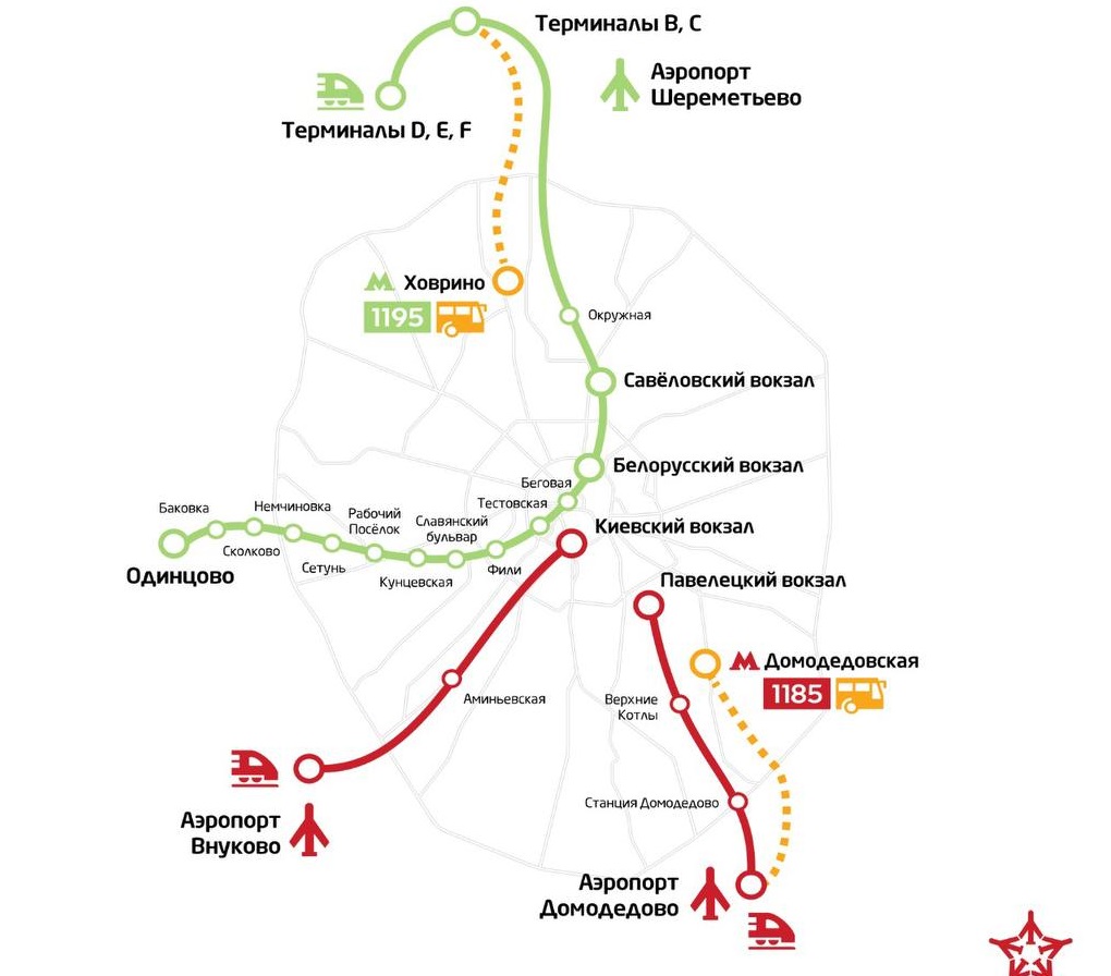 Схема савеловского вокзала аэроэкспресс до шереметьево