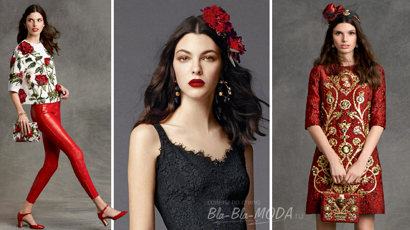 Модный цвет - красный. Фото из коллекции Dolce & Gabbana