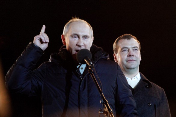 Владимир Путин  и Дмитрий Медведев. Фото: Oleg Nikishin /Gettyimages.ru