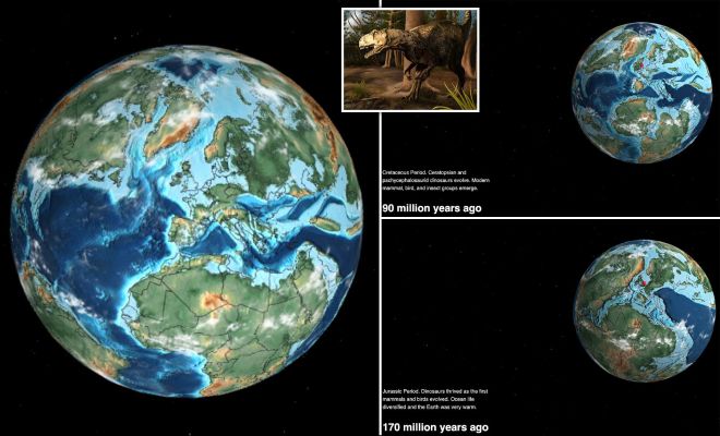 Где стоял ваш дом во время эпохи динозавров. Интерактивная карта показывает, где бы были города Земли сотни миллионов лет назад изменения, модель, миллионы, которые, чтобы, показывают, Земли, увидеть, миллионов, посмотреть, также, эволюционные, Земле, когда, точки, Палеонтолог, выбрать, различные, временаМожно, располагались