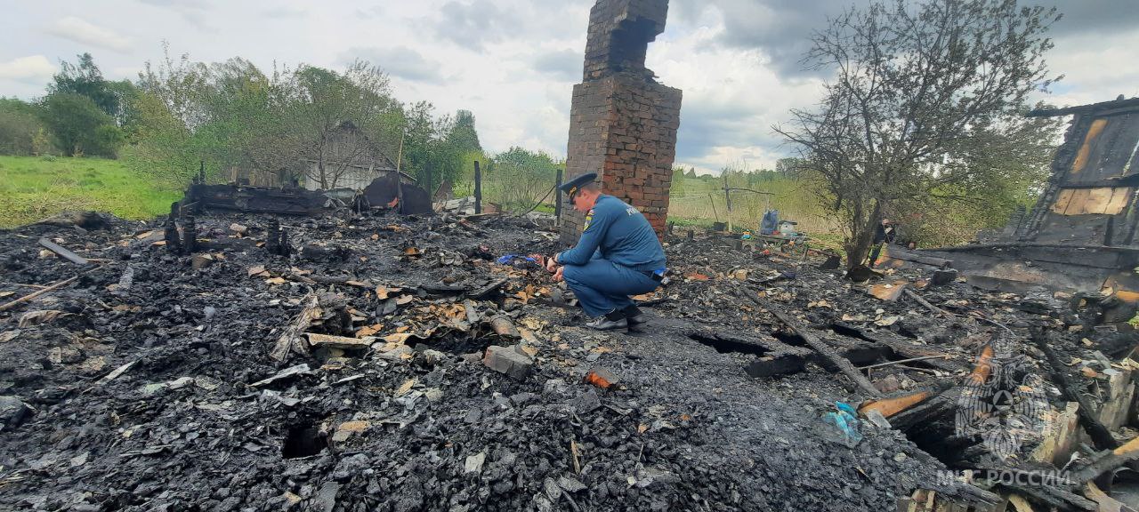 Ребёнок и мужчина погибли на пожаре в Лукояновском районе