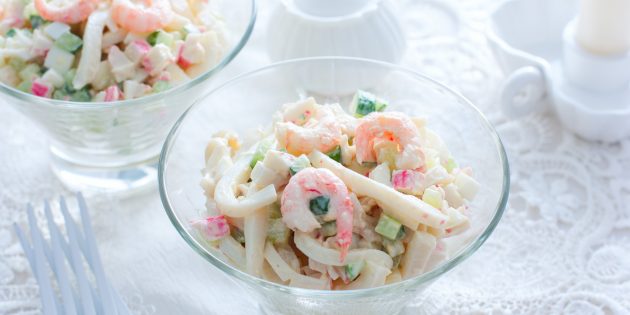 10 действительно вкусных салатов с крабовыми палочками перец, крабовых, ложки, палочки, крабовые, Салат, столовые, Добавьте, палочками, крабовыми, кубиками, Нарежьте, майонез, вкрутую, остудите, очистите, веточек, перемешайте, салат, крупной