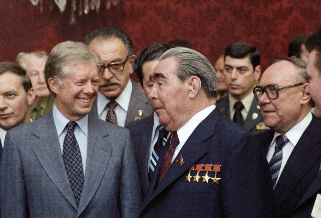 1979 Визит Генерального секретаря ЦК КПСС Леонида Брежнева в Австрию для переговоров с президентом США Джимми Картером Фотохроника ТАСС