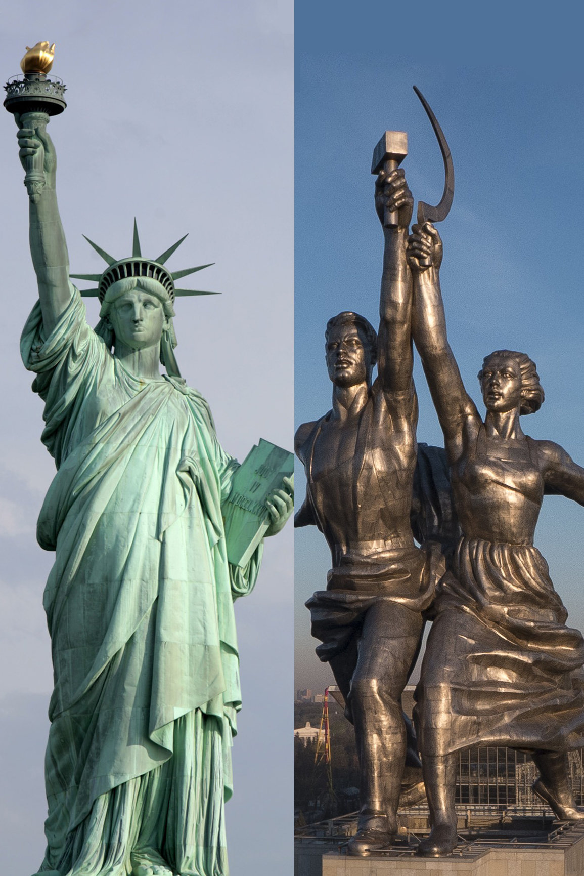 сравнение родина мать и статуя свободы