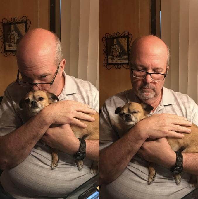 мужчина с собакой