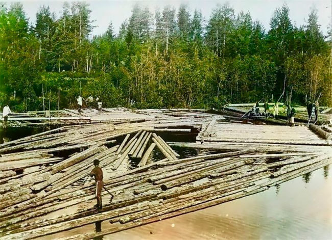 Прекрасные редкие цветные фото русской деревни 1899 года 