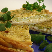 Пирог с кабачками и сыром.