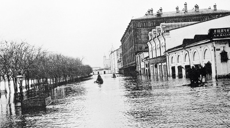 Она утонула: 110 лет с Великого Московского наводнения 1908, Москова, наводнение, фоторепортаж