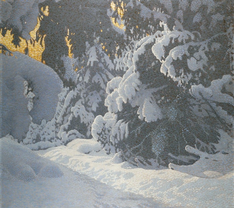 Gustaf Fjaestad. Зимний пейзаж (3).jpg