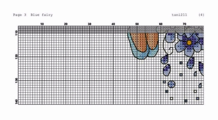 Детская вышивка — "Голубая фея" (со схемой)