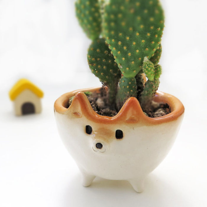 Shiba Inu Flower Pot