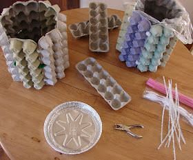 Наши люди готовы творить из любых материалов, даже из яичных лотков! handmake,поделки для сада,поделки своими руками,разное