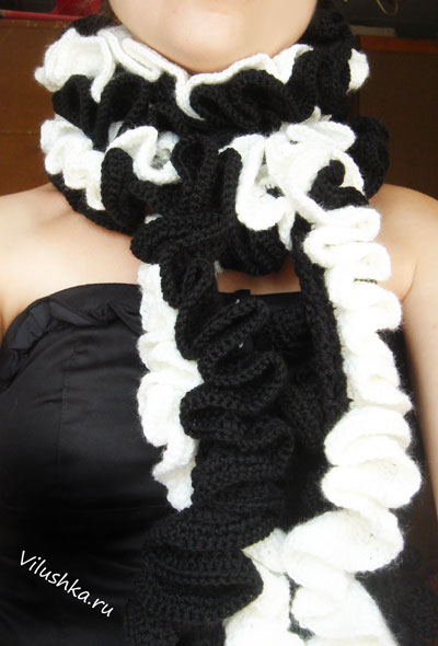  шарф крючком схема