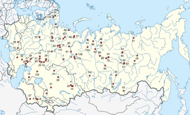 Засекреченный документ СССР: карта ядерных взрывов