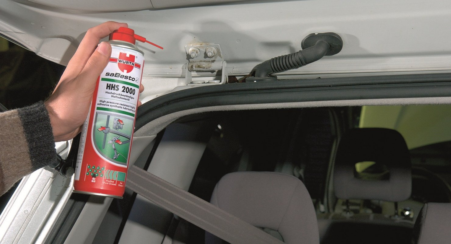 Обслуживание петлей и замков дверей в автомобиле