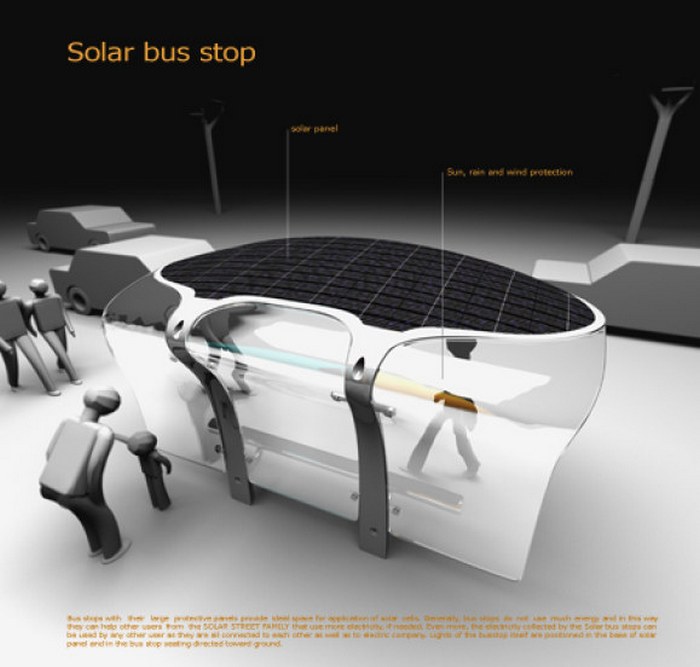 Солнечная автобусная остановка/