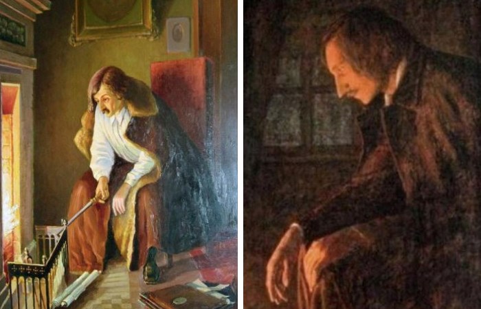 Гоголь сжигает свои рукописи