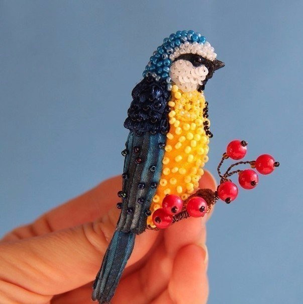 Волшебные брошки в виде птиц: идеи броши