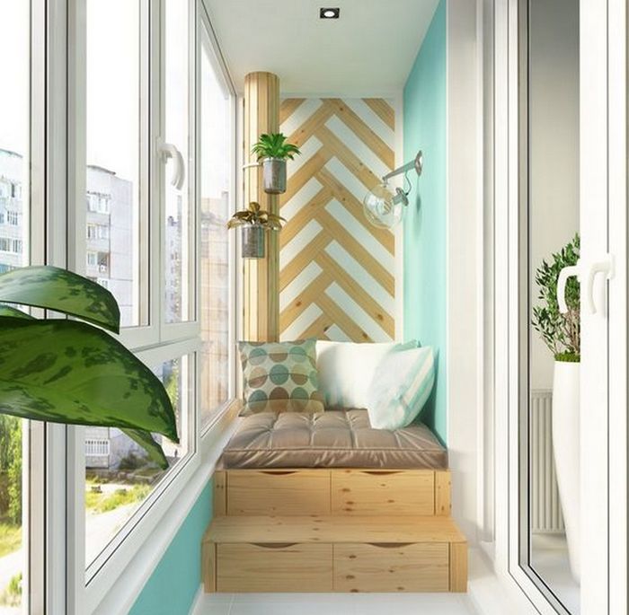 Райский уголок у себя дома: 18 шикарных идей, как преобразить застеклённый балкон