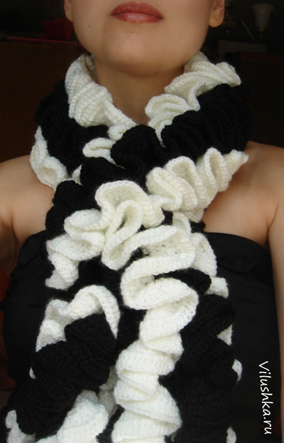  шарф крючком схема