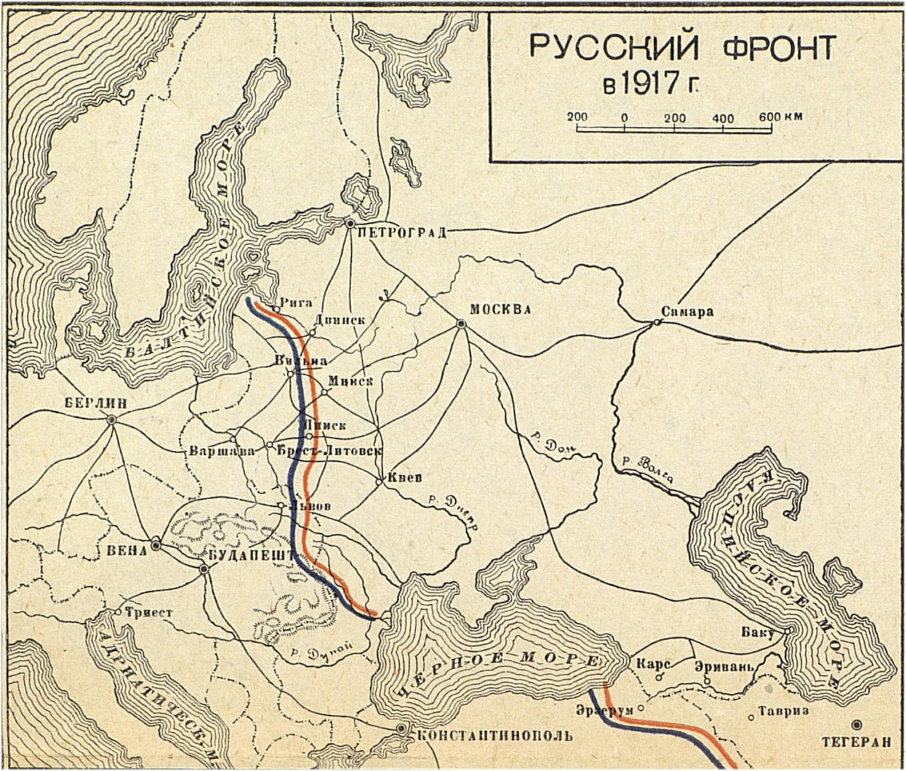 Карта первой мировой войны 1917