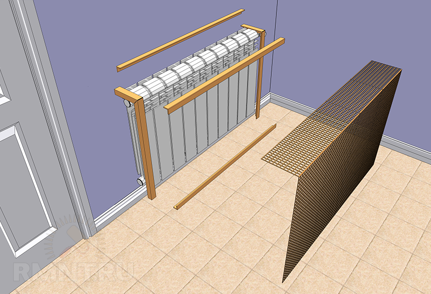 Декоративный экран для батареи отопления своими руками