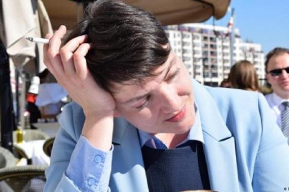 Савченко в голубом пальто