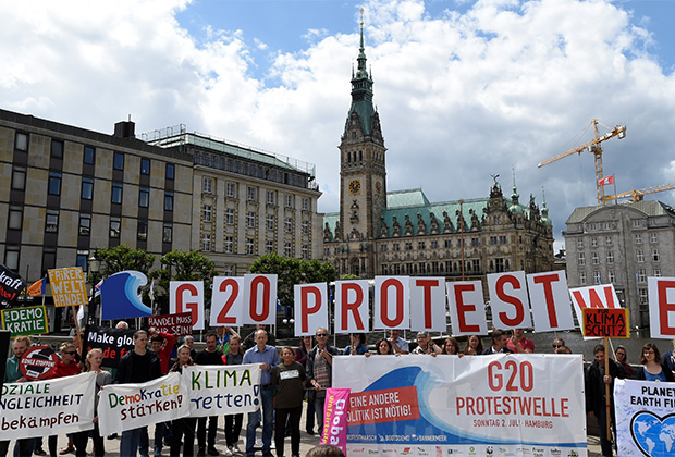 Во время саммита в Гамбурге пройдут десятки акций протеста 