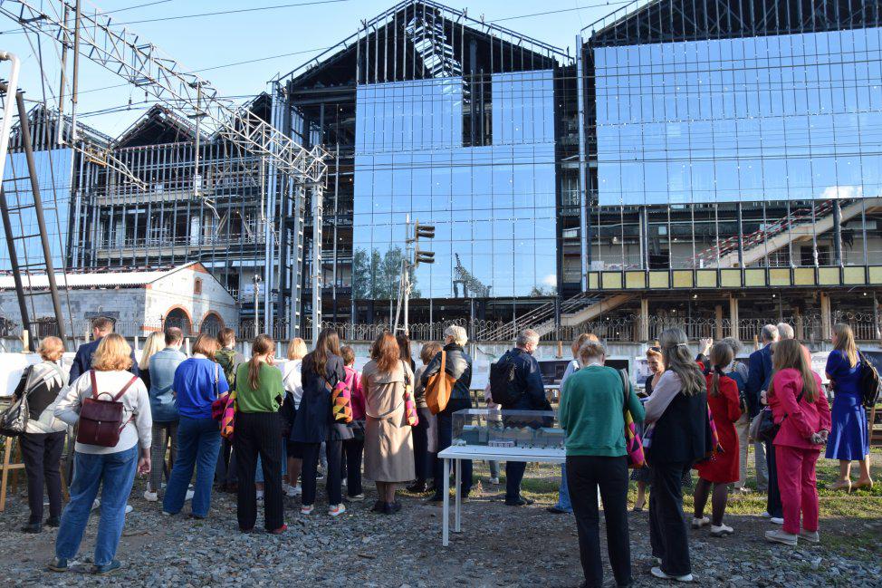 Строящееся здание Пермской галереи на заводе Шпагина. Сентябрь 2023