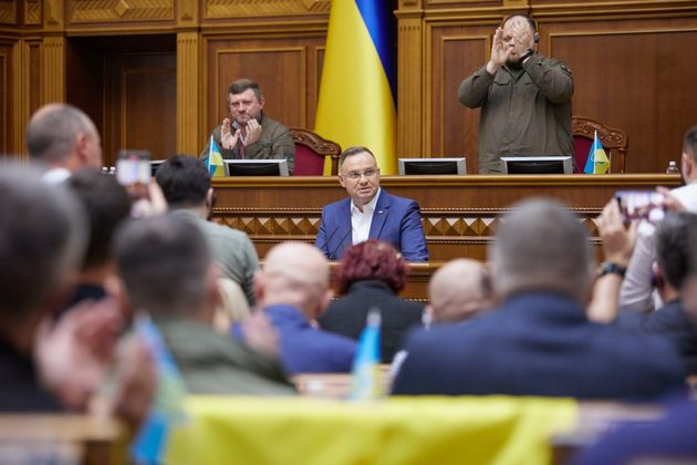 Президент Польши Анджей Дуда на заседании Верховной рады Украины