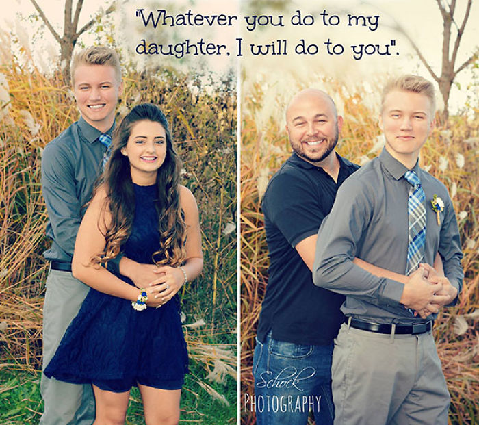 Daughter Ricarra Was Having A Pre-Dance Photo Session With Her Boyfriend When Her Father Benjamin Decided To Get In On The Fun