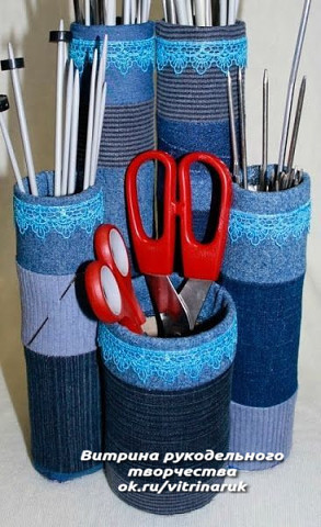 Из старых джинсов можно сотворить новые и полезные вещи, например такие!