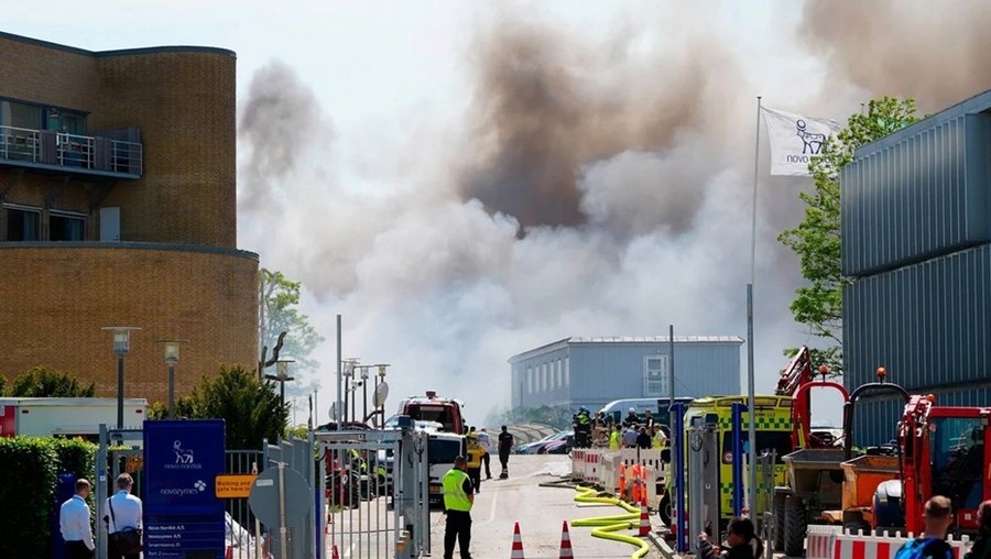 В Копенгагене произошел пожар в здании фармацевтической компании Novo Nordisk