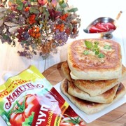 Лучший рецепт лепешек с капустой, курицей и кетчупом  МахеевЪ 