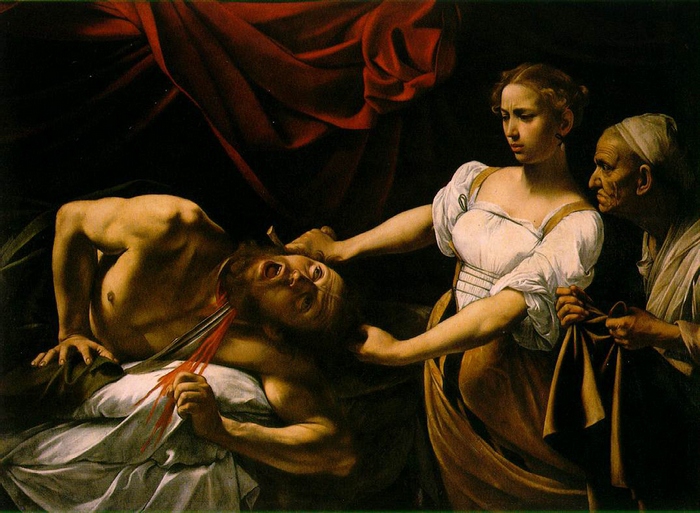 «Юдифь, убивающая Олоферна» картина, художник